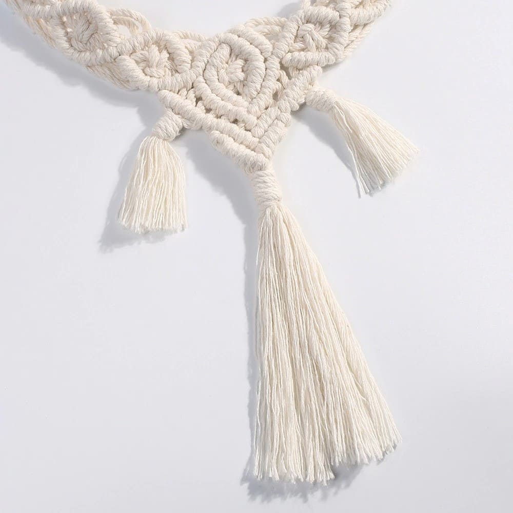 Embrasse rideau pompon macramé