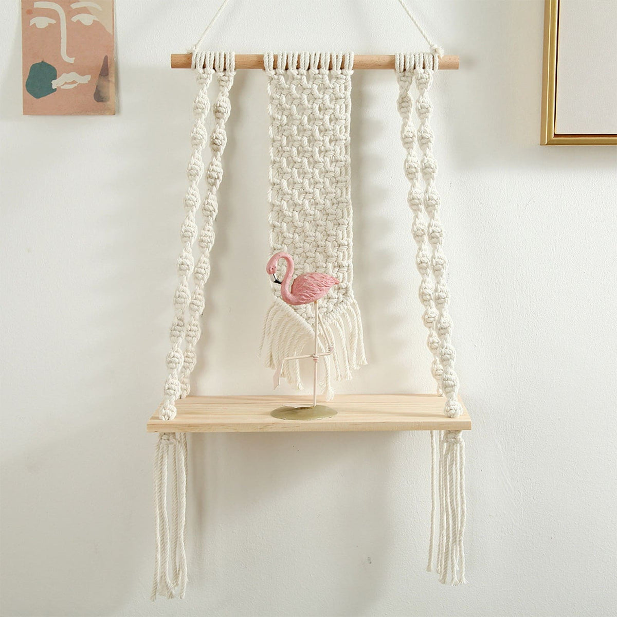 Etagère macramé frange