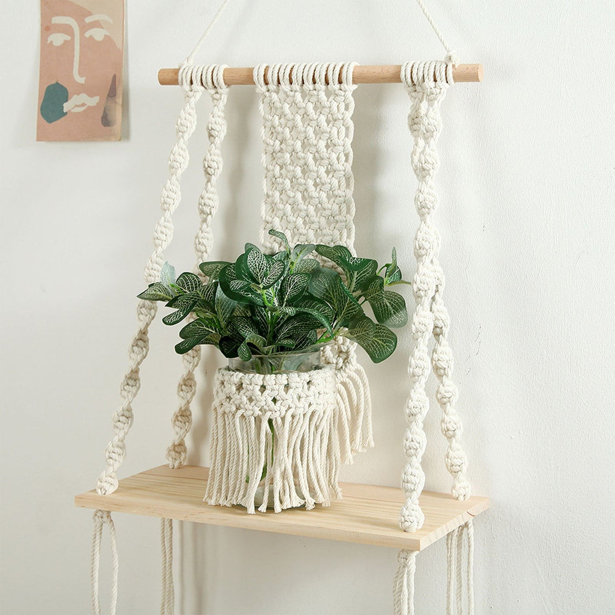 Etagère macramé frange