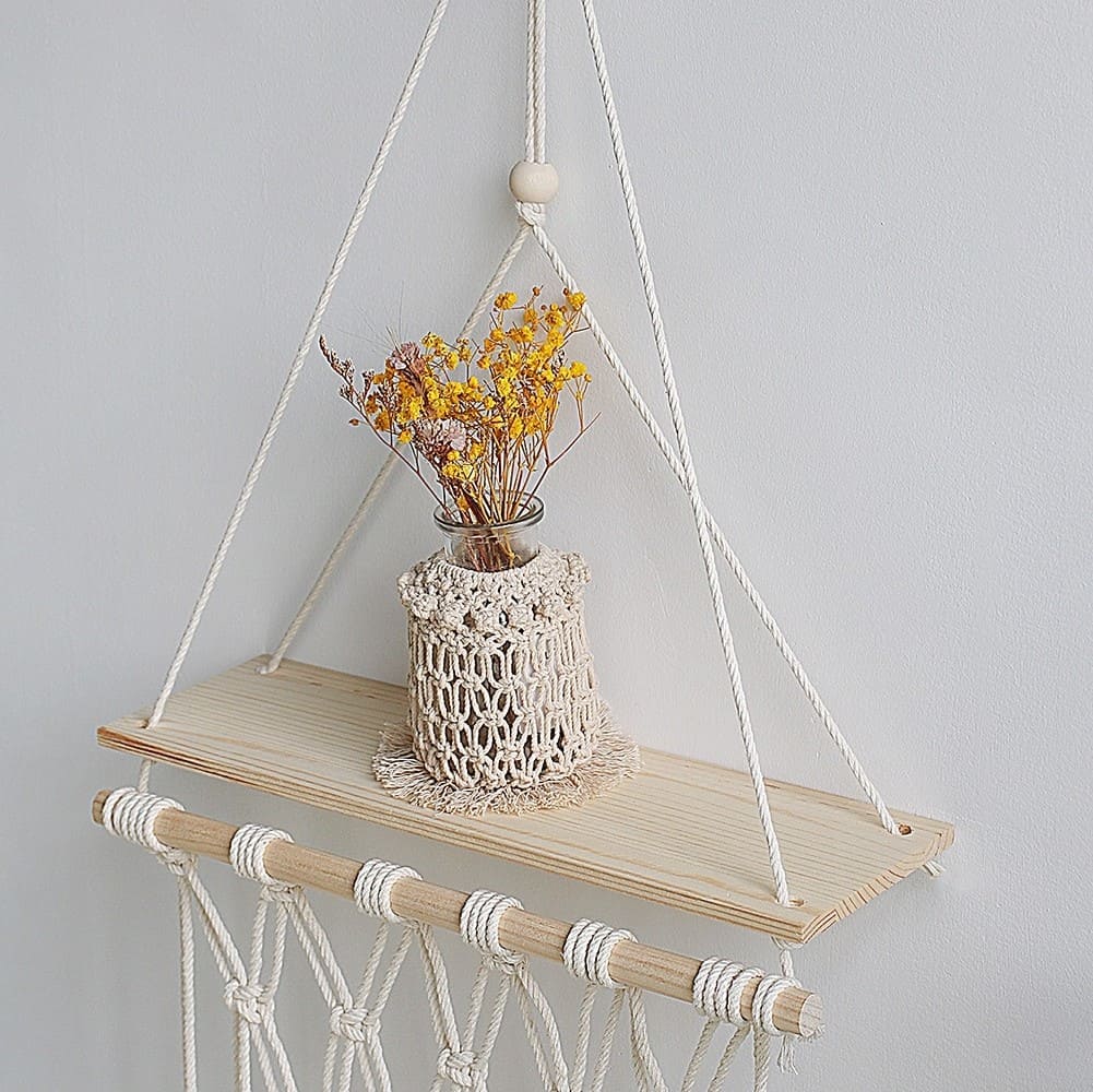 Etagere macramé nordique