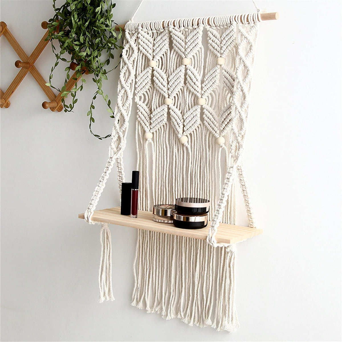 Etagere macramé perles
