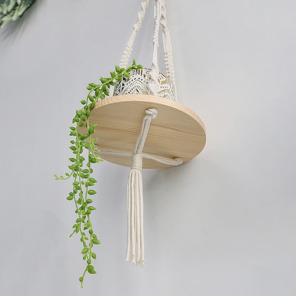Etagere suspendue macramé