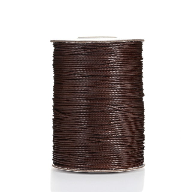 Fil ciré linhasita marron foncé 2 mm