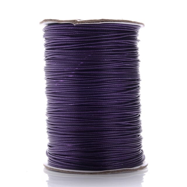 Fil ciré linhasita 2 mm mauve nocturne