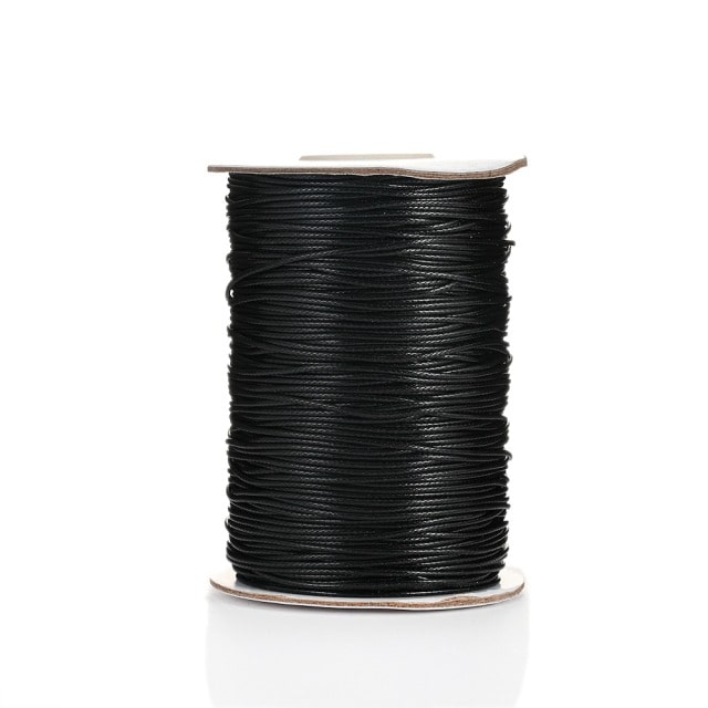 Fil ciré linhasita 2 mm noir