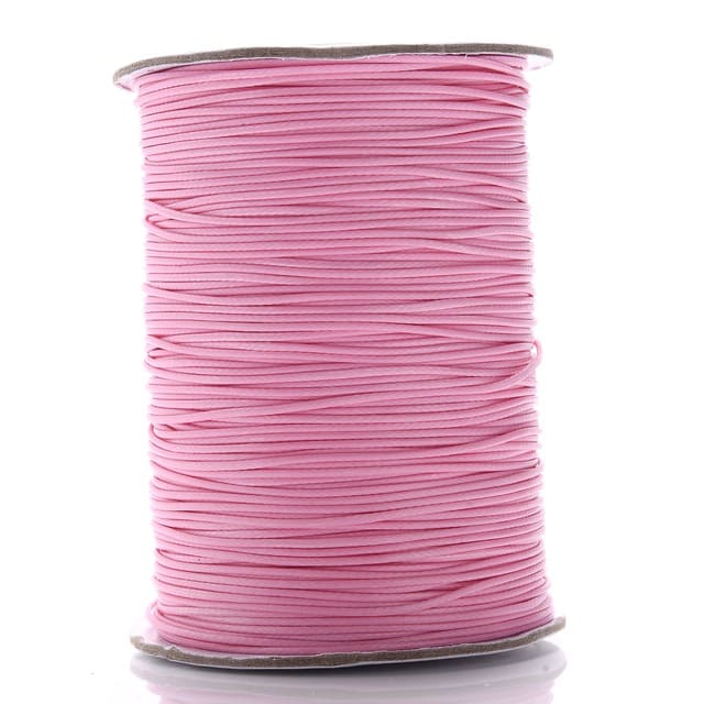 Fil ciré linhasita 2 mm rose dragée