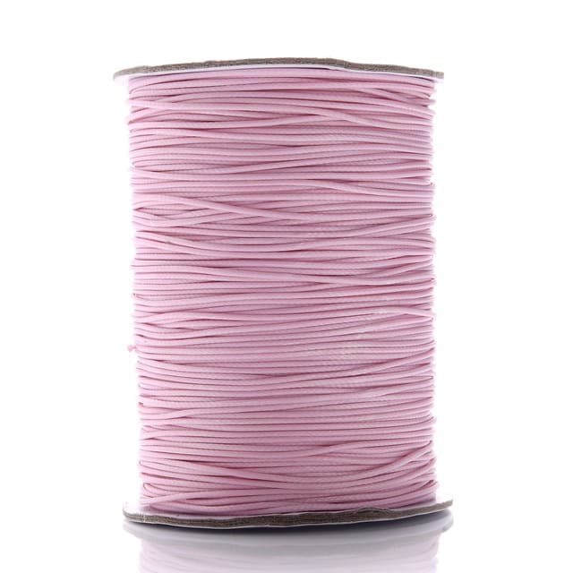 Fil ciré linhasita 1 mm rose dragée