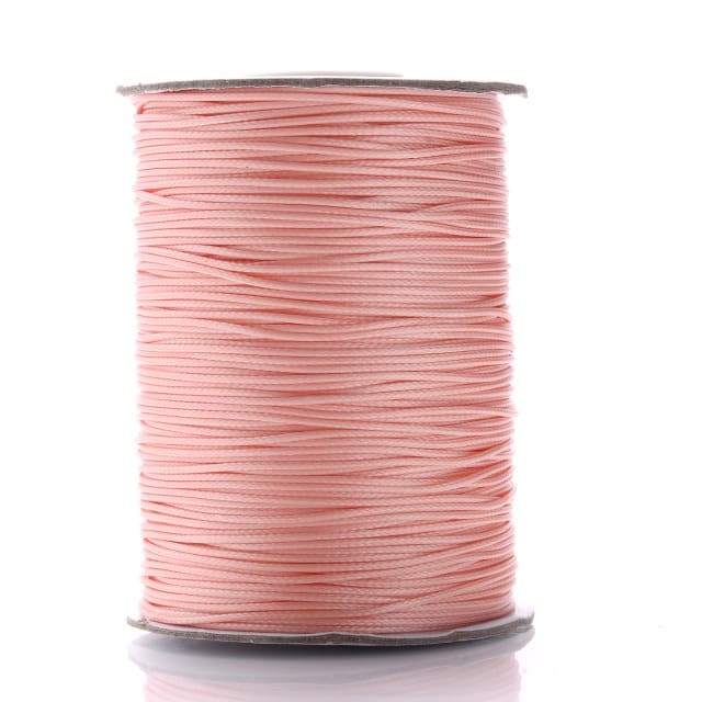 Fil ciré linhasita 1 mm rose saumon
