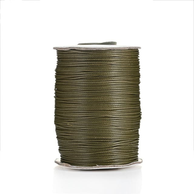 Fil ciré linhasita 1 mm vert kaki