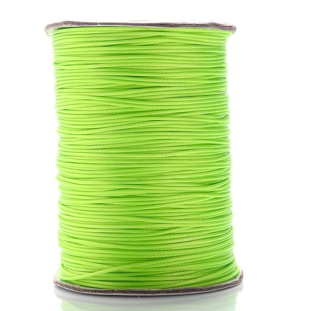 Fil ciré linhasita 1 mm vert lime