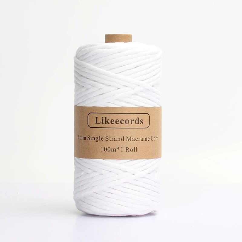 Fil macramé blanc 4mm