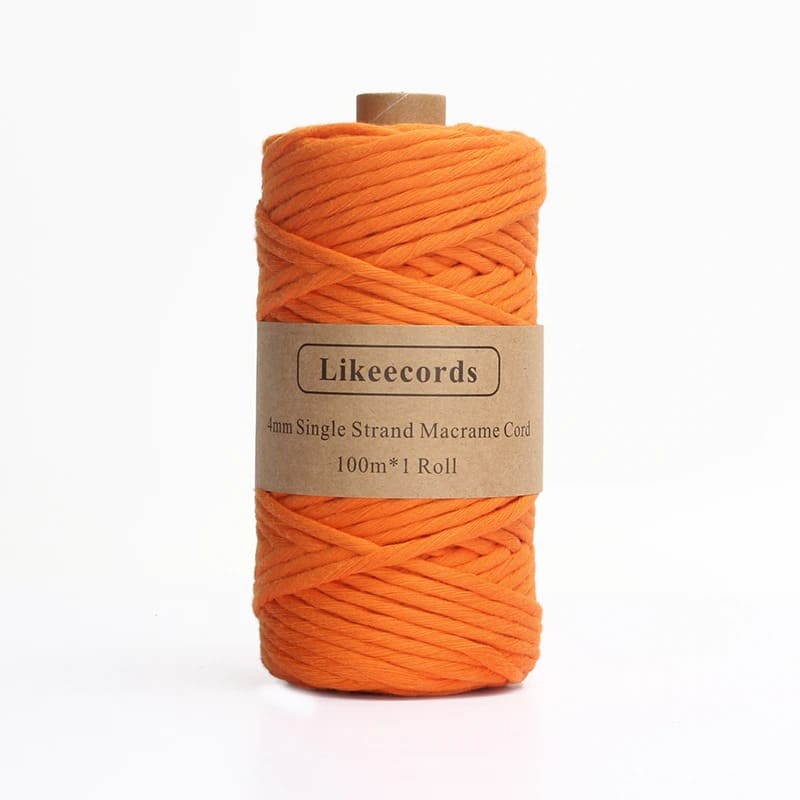 Fil macramé orange 4mm