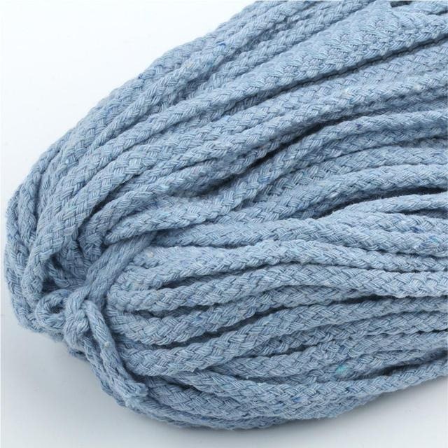 Fil macramé bleu ciel 5 mm