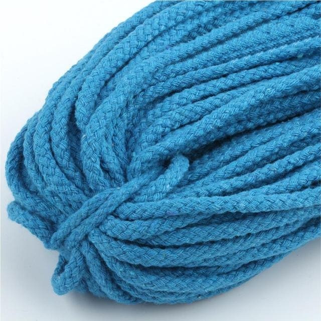 Fil macramé bleu 5 mm