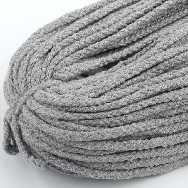 Fil macramé gris clair 5 mm