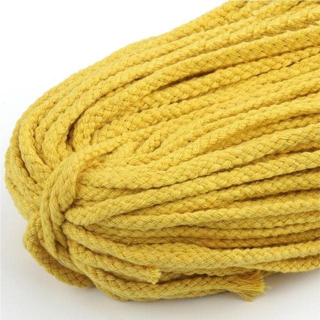 Fil macramé jaune 5 mm