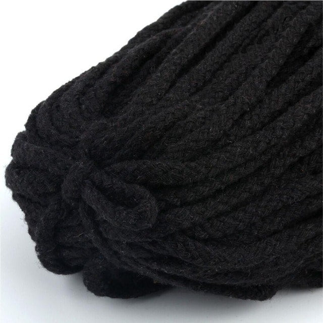 Fil macramé noir 5 mm