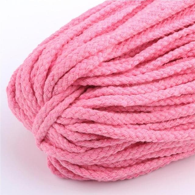 Corde macramé 5mm Torsadée 100m couleur rose fluo