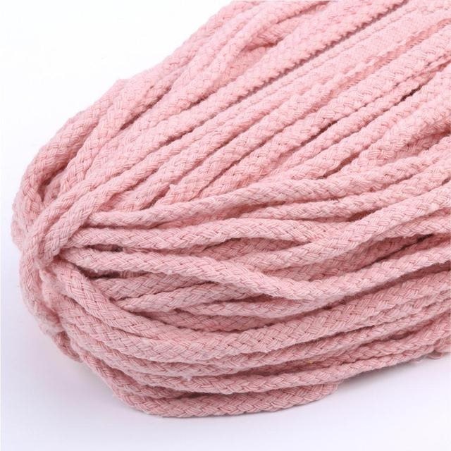 Fil macramé rose dragée 5 mm