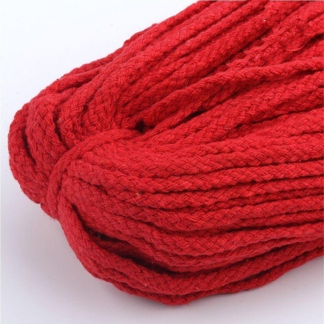 Fil macramé rouge 5 mm