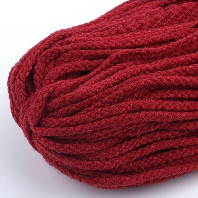 Fil macramé rouge 5 mm