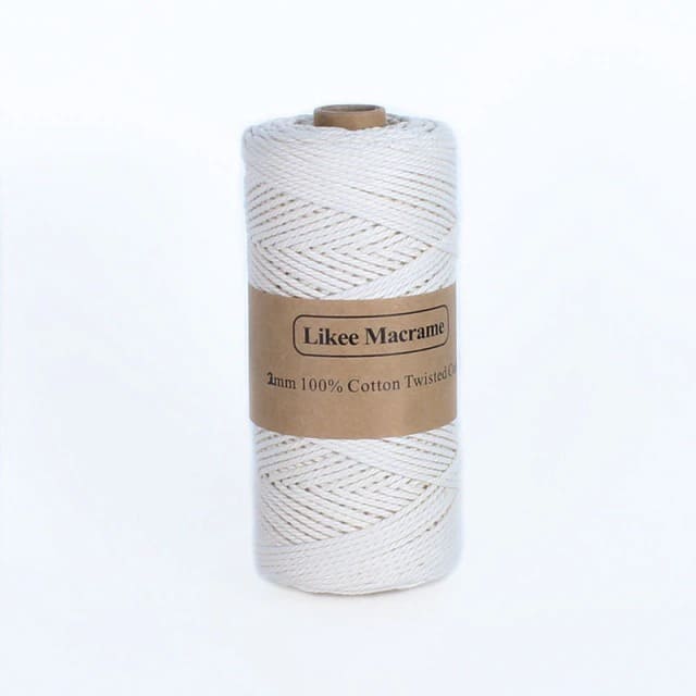 Fil macramé blanc 2 mm