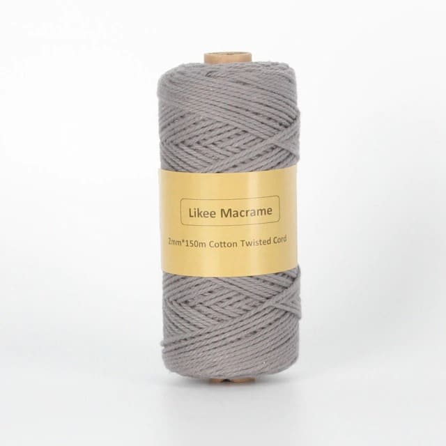 Fil macramé gris 2 mm