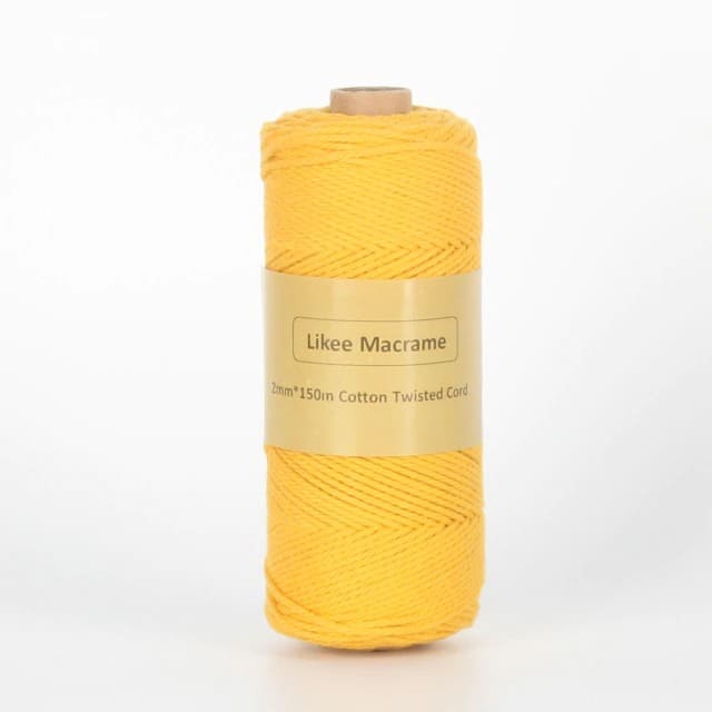 Fil macramé jaune 2 mm