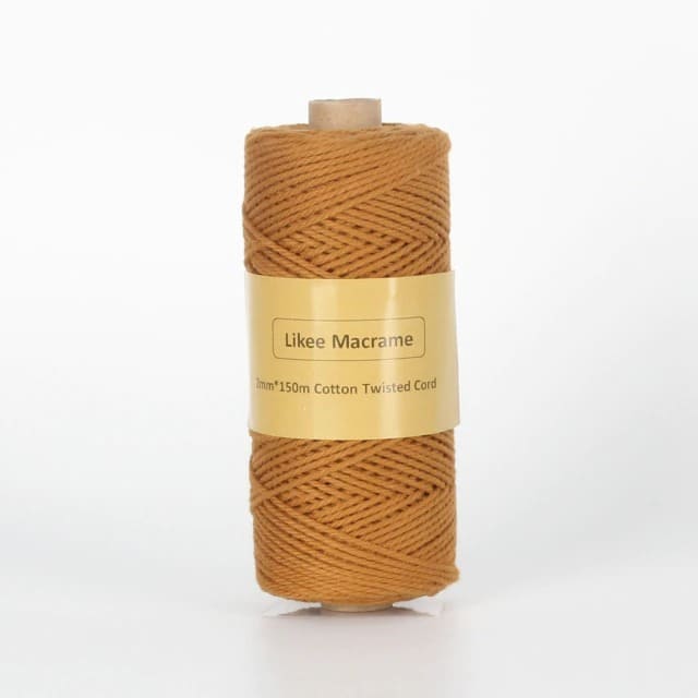 Fil macramé moutarde 2 mm