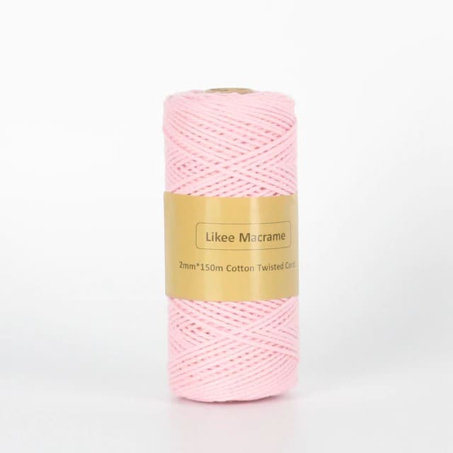 Fil macramé rose 2 mm