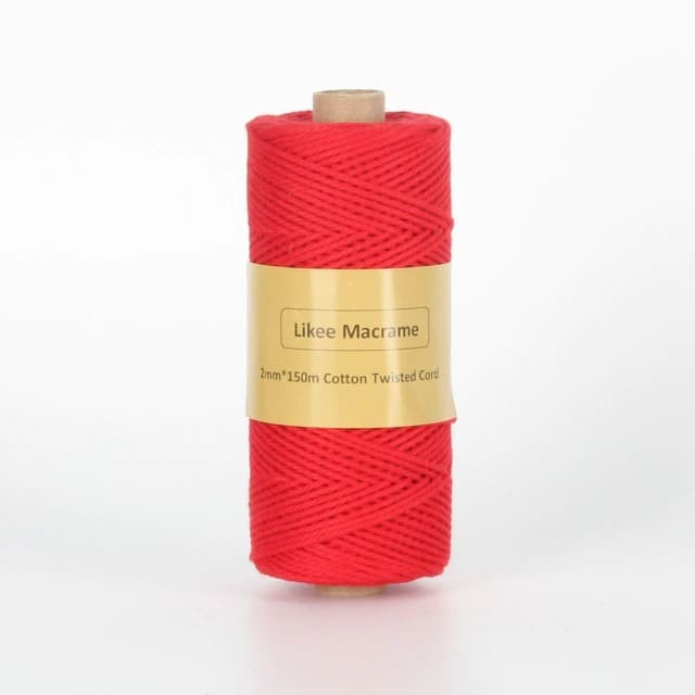 Fil macramé rouge 2 mm