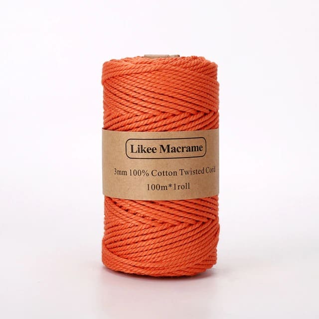 Fil macramé orange 3 mm
