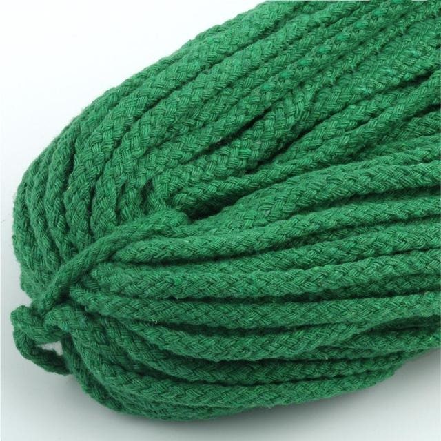 Fil macramé vert émeraude 5 mm