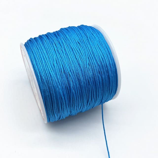 Fil nylon tressé 0,8 mm bleu