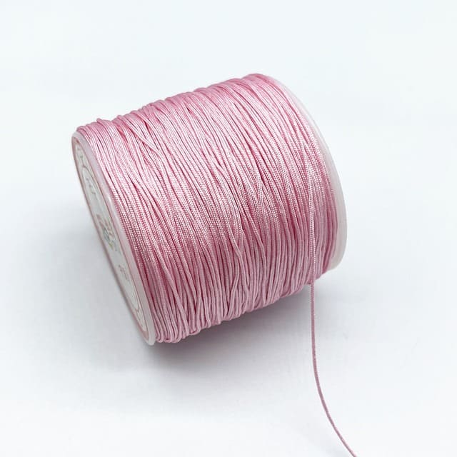 Fil nylon tressé 0,8 mm rose dragée