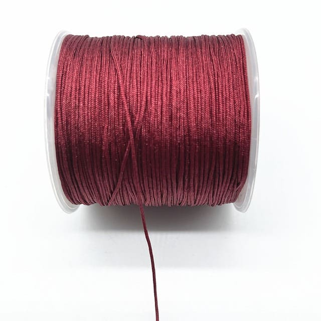 Fil nylon tressé 0,8 mm rouge