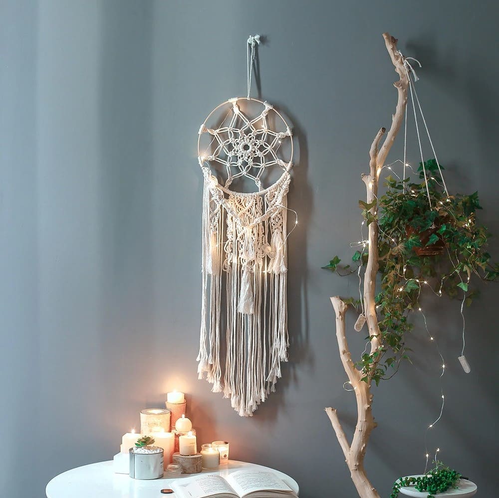 Grand attrape rêve macramé