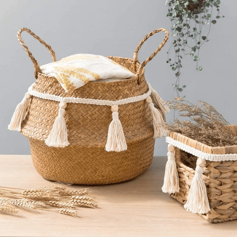 Guirlande pompon macramé