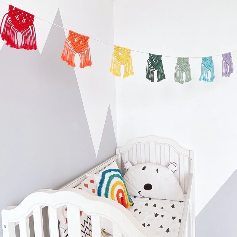 Guirlande fanion macramé