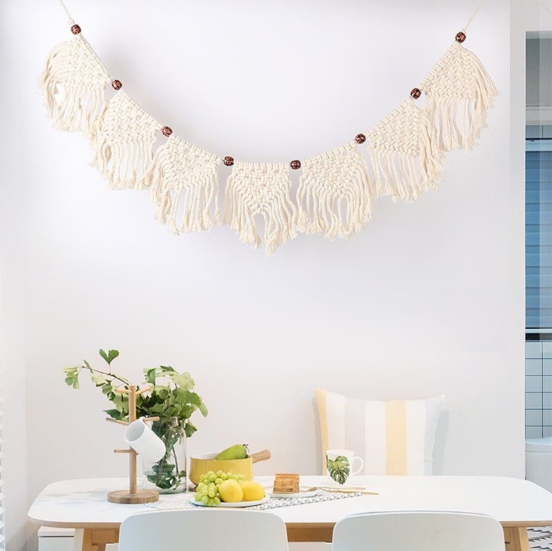 Guirlande macramé perles