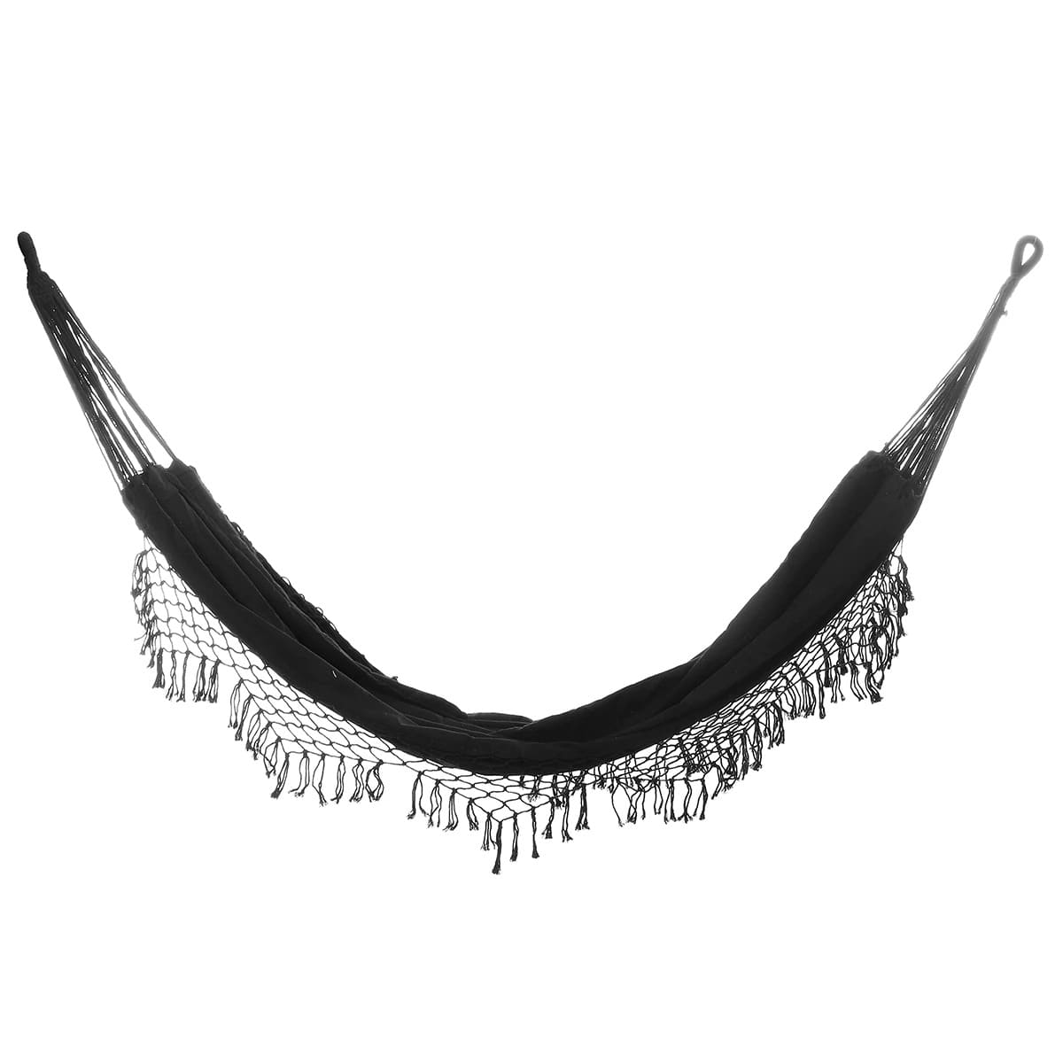 Hamac noir en macramé
