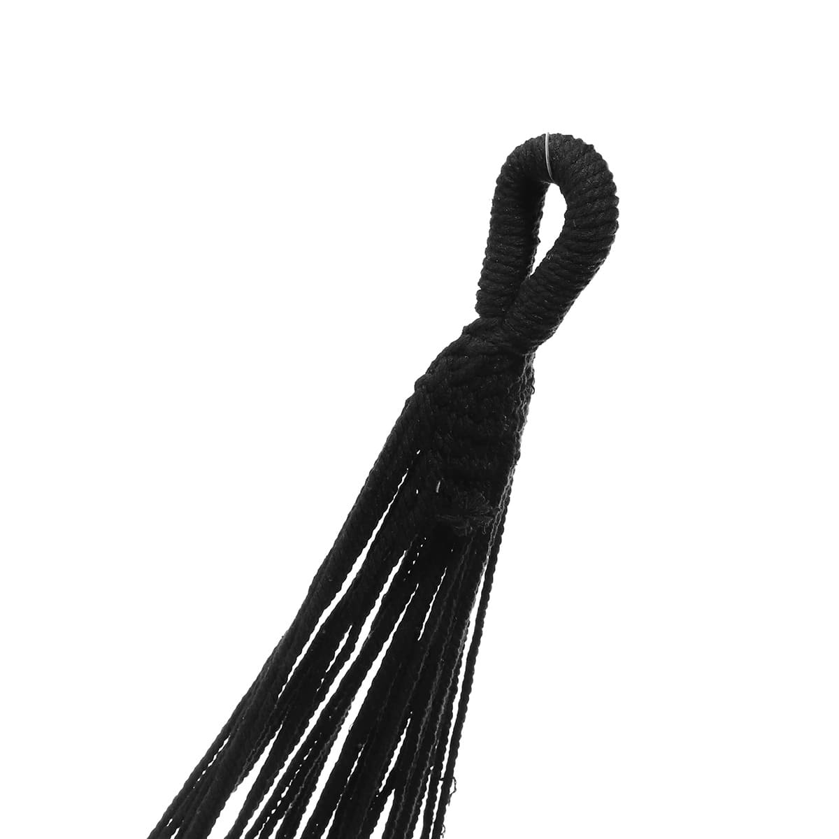 Hamac noir corde macramé