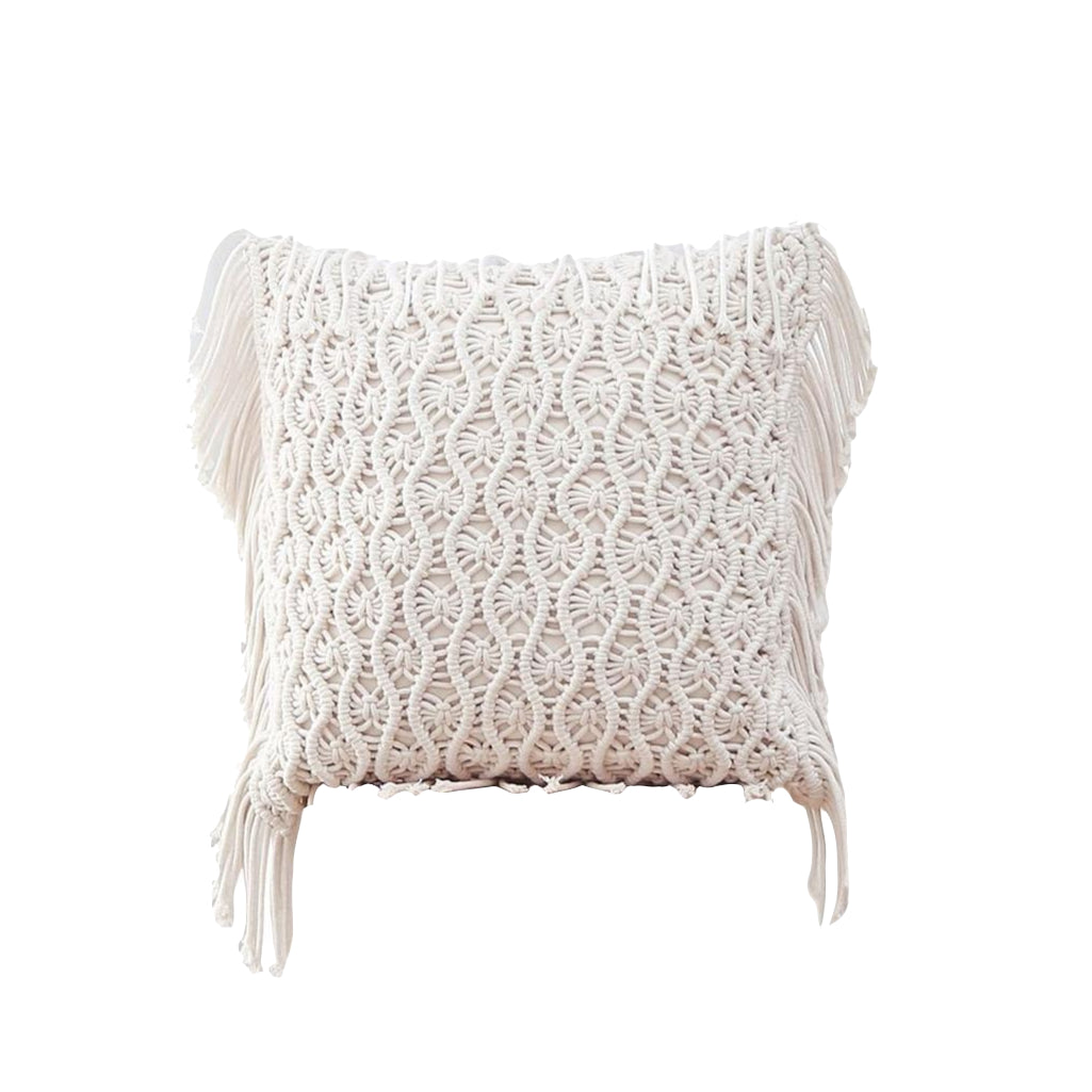 Housse coussin bohème macramé