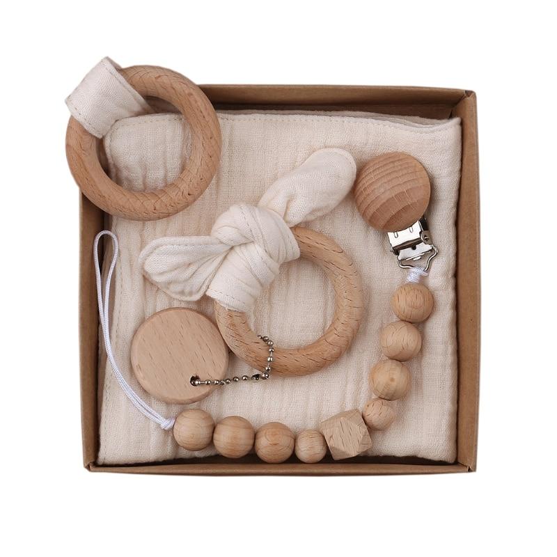 Kit attache tétine macramé blanc