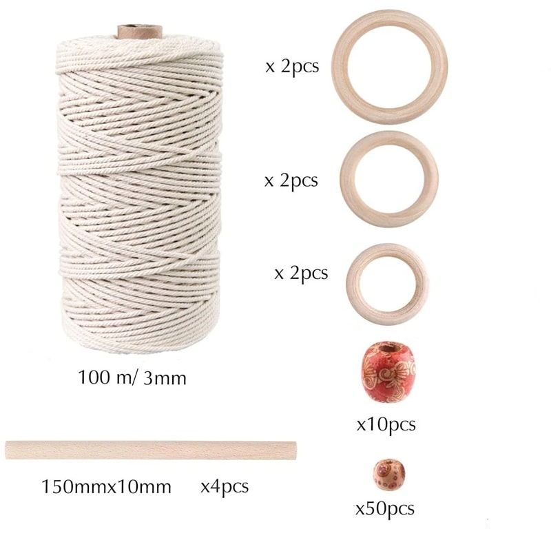 Kit diy macramé mural