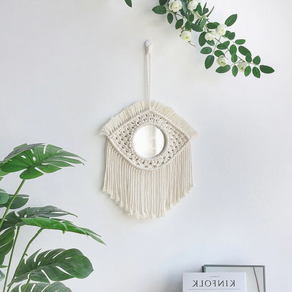 Lot miroir macramé