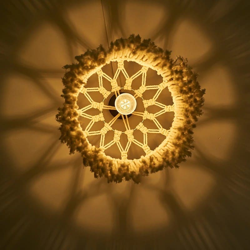 Lustre en coton macramé bohème