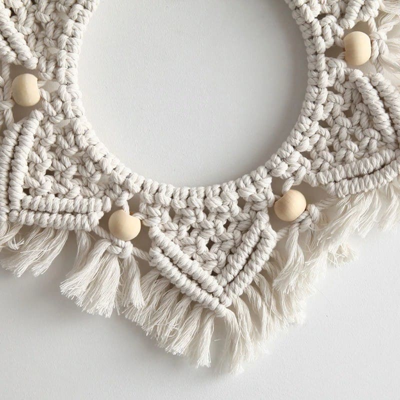 Macramé cadre miroir