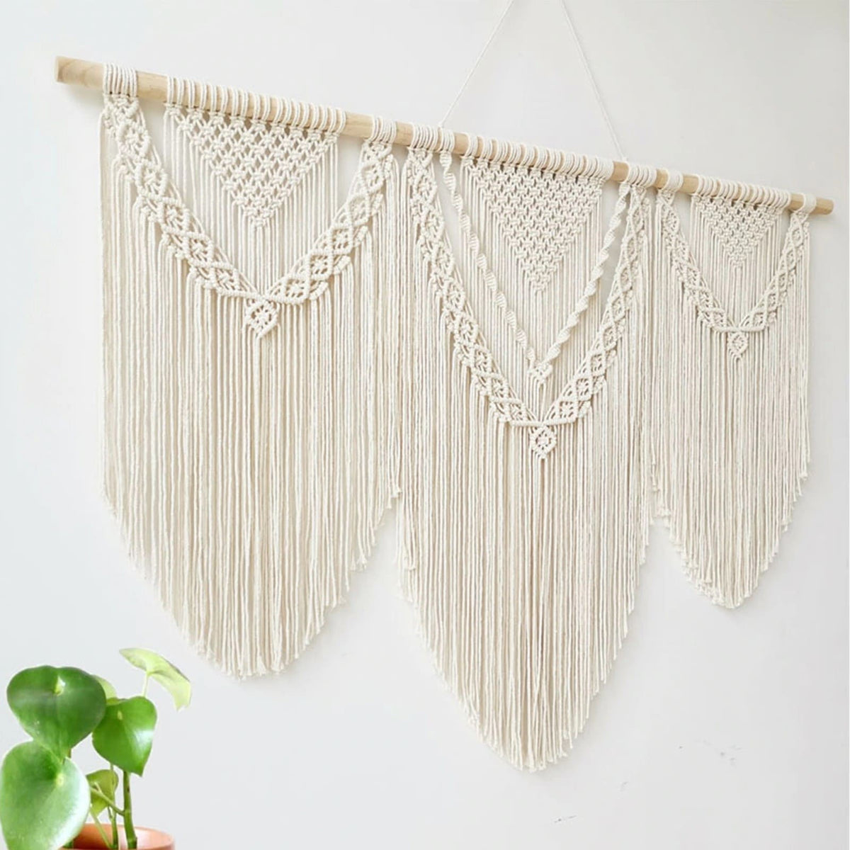 Macramé mural large