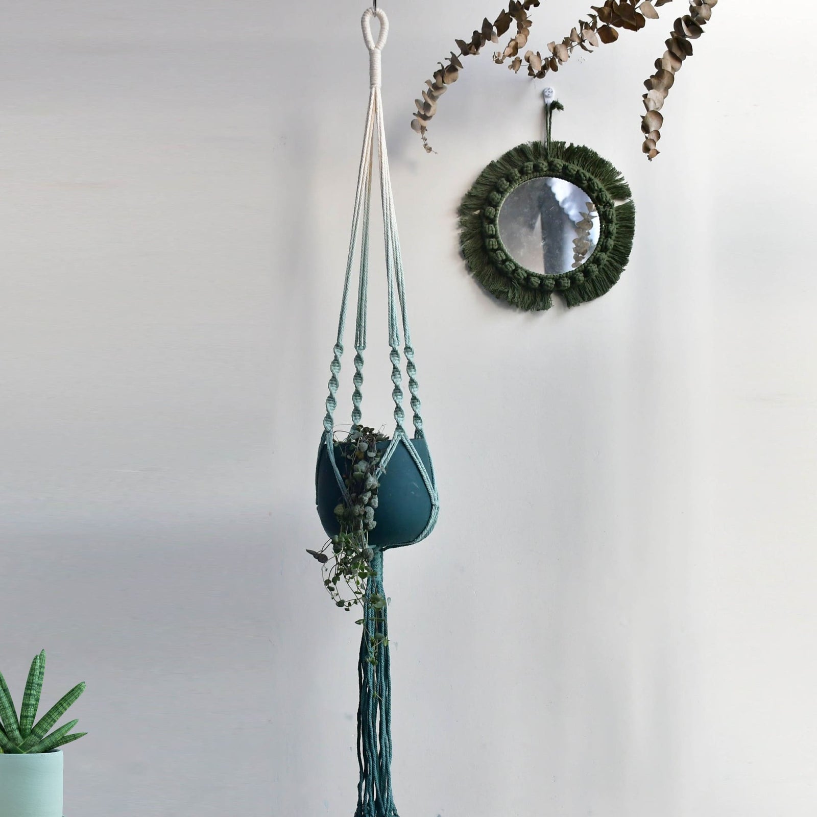 Macramé support plante